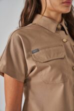 Celeste – Camel Bej Kadın Üst Crop Scrubs - Görsel 2