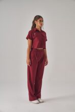 Celeste – Bordo Kadın Üst Scrubs - Görsel 4