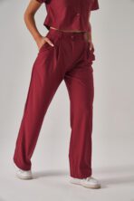 Voyage – Bordo Kadın Alt Scrubs - Görsel 2