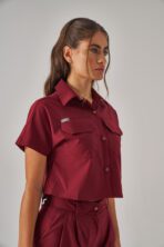 Celeste – Bordo Kadın Üst Scrubs - Görsel 5