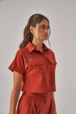 Celeste – Kiremit Kadın Üst Scrubs - Görsel 2