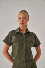 Celeste – Haki Yeşil Kadın Üst Scrubs