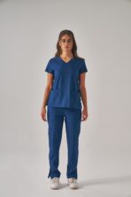 Vortex – Lacivert Kadın Üst Scrubs - Görsel 2