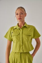 Celeste – Lime Yeşili Kadın Üst Scrubs