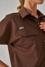 Celeste – Kahverengi Kadın Üst Scrubs - Görsel 2