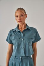 Celeste – Petrol Mavisi Kadın Üst Scrubs