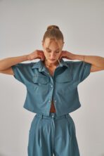 Celeste – Petrol Mavisi Kadın Üst Scrubs - Görsel 3