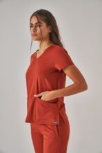 Vortex – Kiremit Kadın Üst Scrubs - Görsel 4