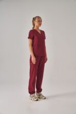 Rum - Bordo Kadın Alt Scrubs - Görsel 3