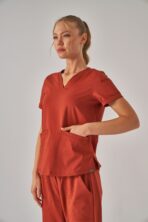 Fun – Kiremit Kadın Üst Scrubs
