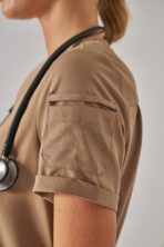 Fun – Camel Bej Kadın Üst Scrubs - Görsel 2