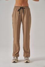 Rum – Camel Bej Kadın Alt Scrubs - Görsel 6