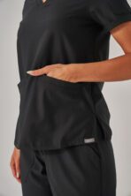 Fun – Siyah Kadın Üst Scrubs - Görsel 2