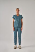 Vortex – Petrol Mavisi Kadın Üst Scrubs - Görsel 2