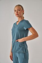 Vortex – Petrol Mavisi Kadın Üst Scrubs