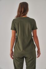 Fun – Haki Yeşil Kadın Üst Scrubs - Görsel 3