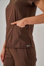 Vortex – Kahverengi Kadın Üst Scrubs - Görsel 5