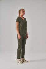 Vortex – Haki Yeşili Kadın Üst Scrubs - Görsel 3