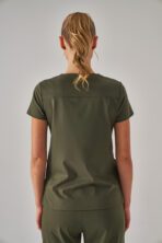 Vortex – Haki Yeşili Kadın Üst Scrubs - Görsel 4