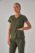 Vortex – Haki Yeşili Kadın Üst Scrubs