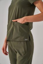 Vortex – Haki Yeşili Kadın Üst Scrubs - Görsel 5