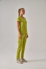 Vortex – Lime Yeşil Kadın Üst Scrubs - Görsel 2