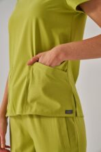 Vortex – Lime Yeşil Kadın Üst Scrubs - Görsel 3