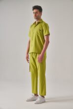 Hozee – Lime Yeşil Erkek Üst Scrubs - Görsel 3