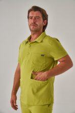 Salu – Lime Yeşil Erkek Üst Scrubs