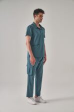 Salu – Petrol Mavi Erkek Üst Scrubs - Görsel 3