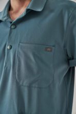 Salu – Petrol Mavi Erkek Üst Scrubs - Görsel 4