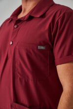 Salu – Bordo Erkek Üst Scrubs - Görsel 3