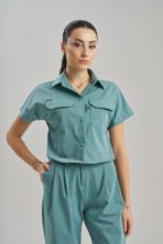 Celeste – Cool Mint Üst Crop Scrubs