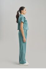 Celeste – Cool Mint Üst Crop Scrubs - Görsel 6