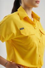 Celeste – Sarı Kadın Üst Crop Scrubs - Görsel 2