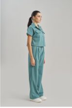 Celeste – Cool Mint Üst Crop Scrubs - Görsel 5
