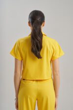 Celeste – Sarı Kadın Üst Crop Scrubs - Görsel 6